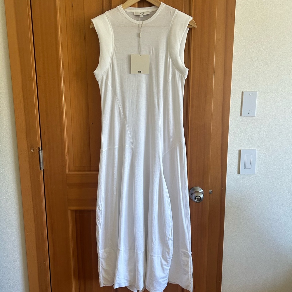 NWT Tibi sleeveless t-shirt dress white size xs